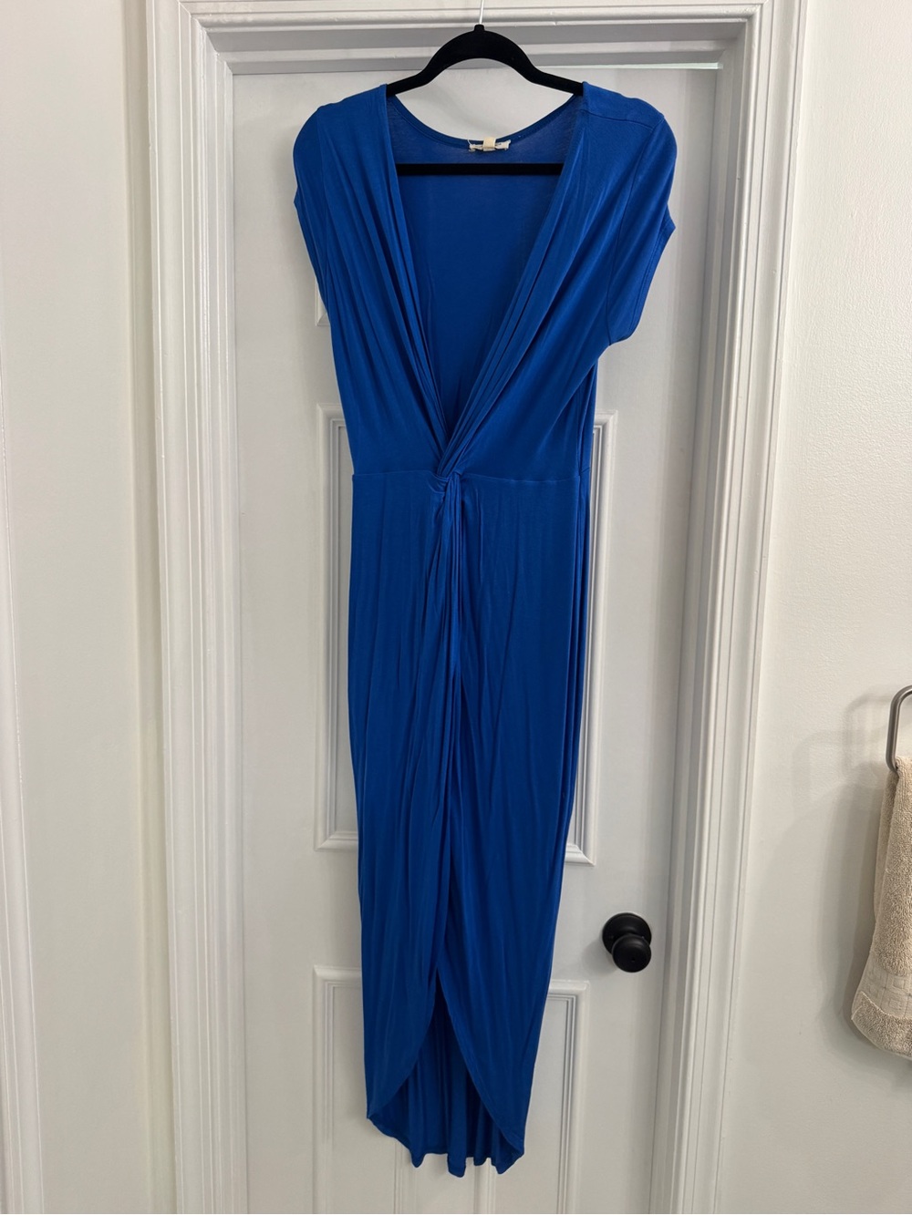 Rolla Coster Cobalt Blue Twist-Front Maxi Dress
